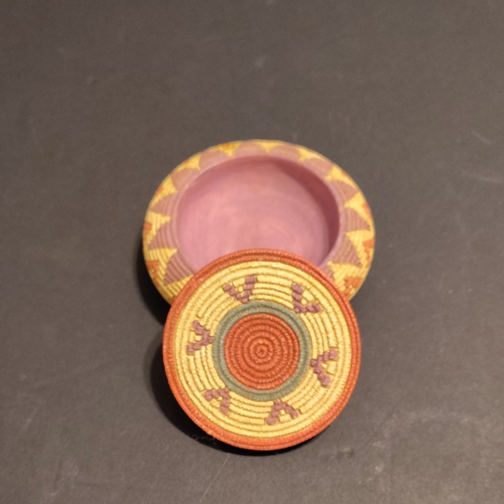 Vintage Handcrafted Woven Trinket Box